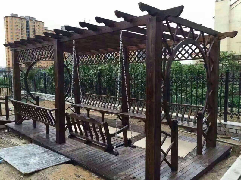 滎陽防腐木花架工程